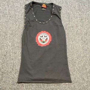 Hot Leathers Sturgis 2006 Tank Top Sz 2XL Women Black Studded Biker Graphic 66th